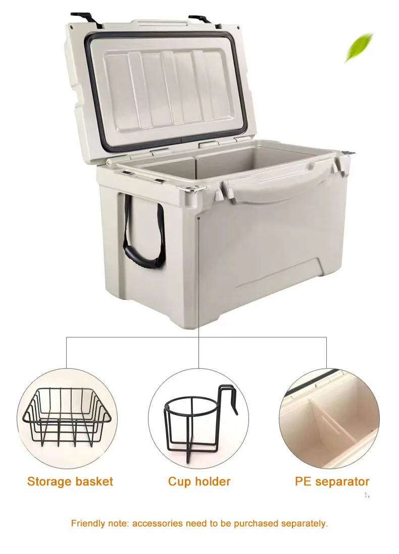 Ice 27 14 26 45 L Wheeled Durable Food Grade Materials Long Time Insulation Portable Beer Cooler Box