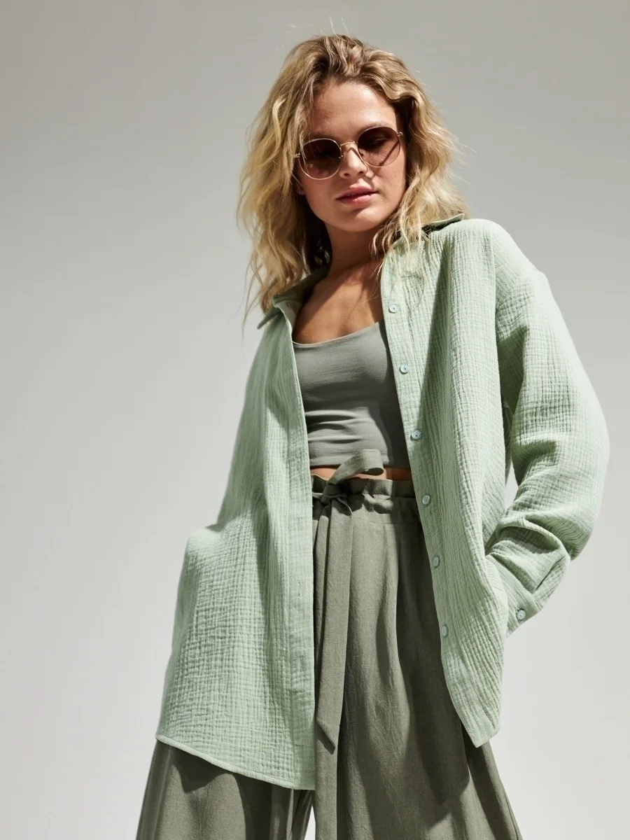 wholesale 2024 Spring Autumn New Long Sleeve Office Shirt Ladies Formal Tops Casual Blouses