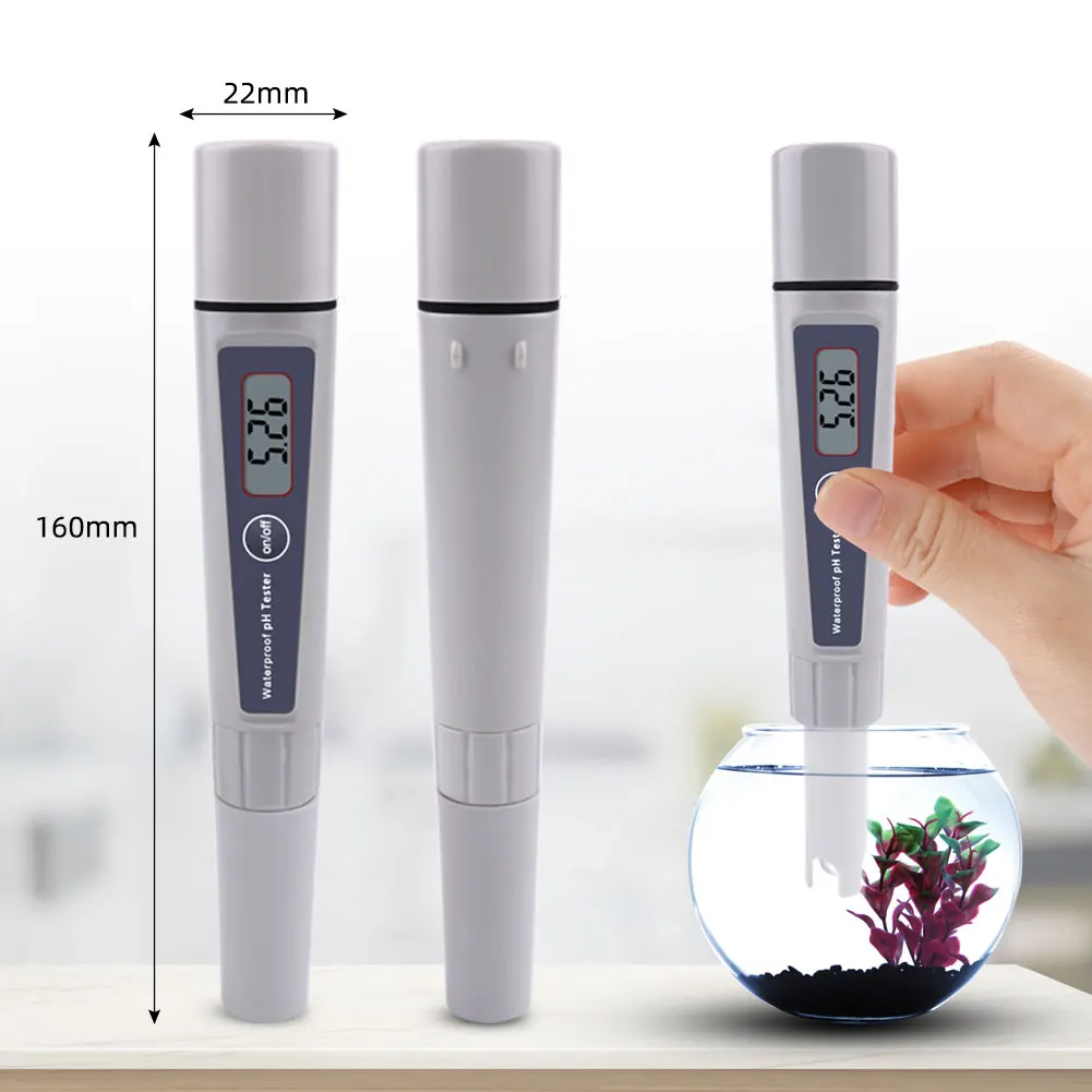 Portable LCD Digital pH Meter Mini Waterproof PH-032K Water Quality Monitor for Swimming Pool Drinking Water Aquarium