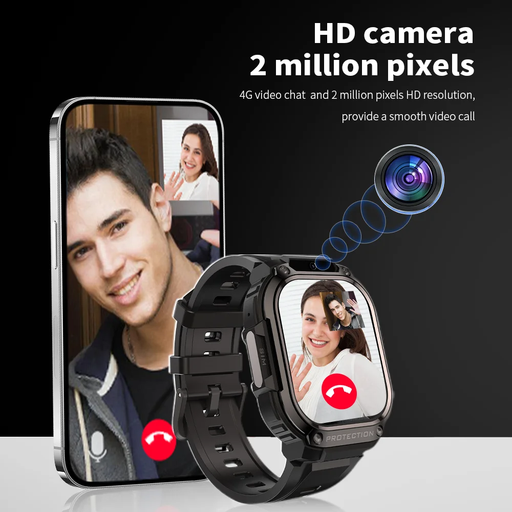 Brand Exclusive Custom Wholesale Dm63 Smart Watches Android 8.1 4G Lte Sim Card Large Screen Smart Watch 4G Camera Android Sim