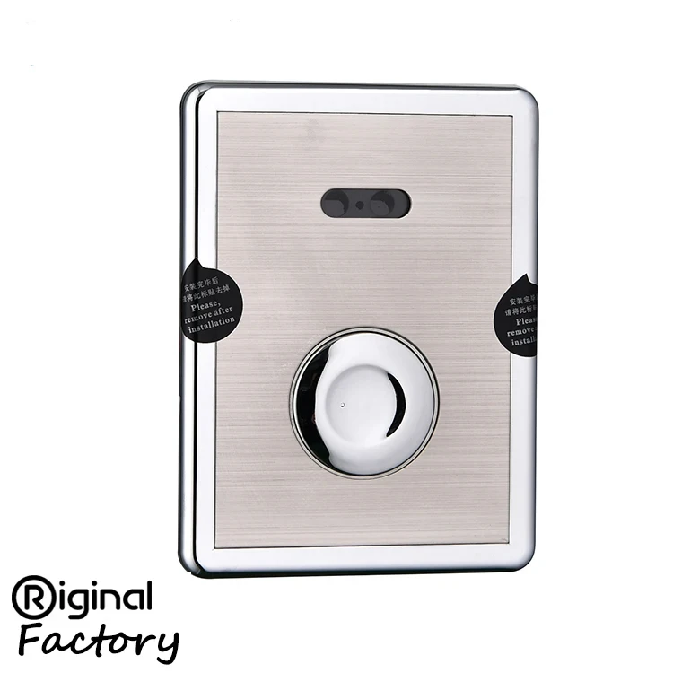 CE Non-contact Squatting Pan Flush Valve Dual Used Manual Pressing And IR Sensor Automatic Hand Free WC Flusher Valve