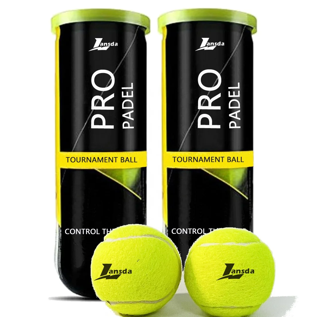 Lansda Sport Custom Logo Top Quality Manufacturer Wool Ipf Balle De Padel Tube Tennis Ball Pro Padel Balls