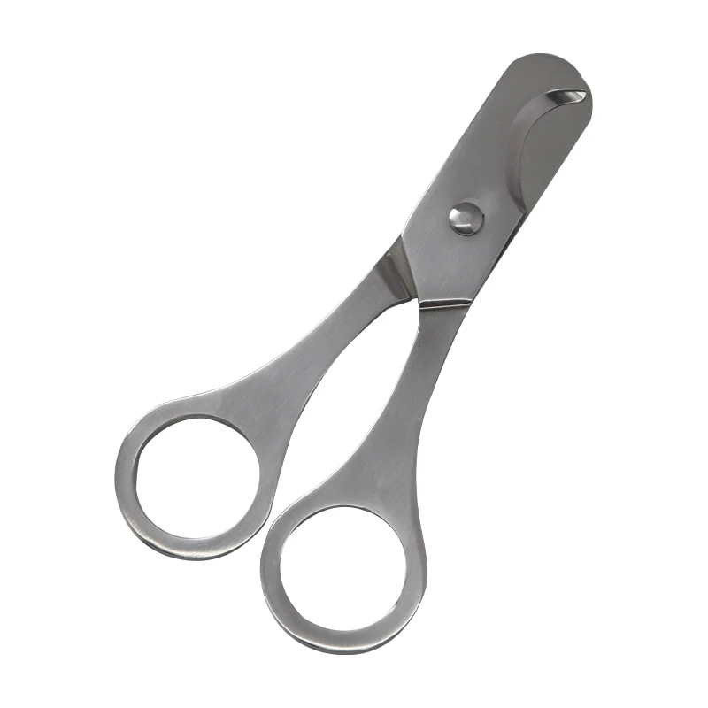 Wholesale Cheap Silver Cutter Modern Stainless Steel Cigar Scissors Custom Logo Hand Cutter Portable Cigar Cutter