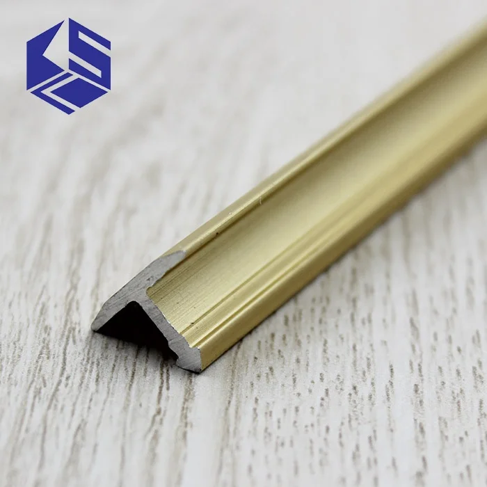 Customized T-shape aluminium gold metal threshold flooring trim tile transition edge strips