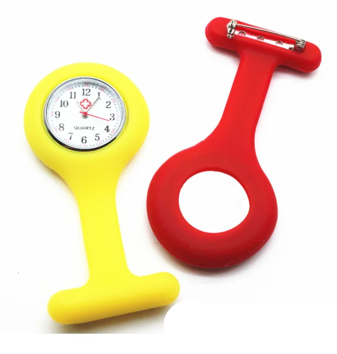 
Factory supply Stainless Steel and Silicone Nurse Watch Pocket Watch Mechanical Quartz Movement Nurse Watch 