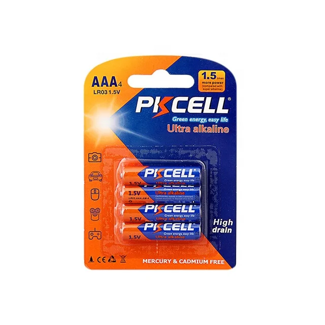 Alkaline battery aaa lr03 am4 cell for wireless keyboard electronics tv remote controls