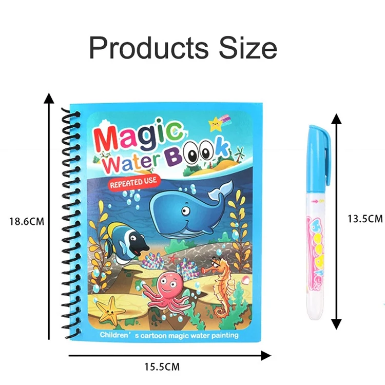 Wholesale Factory Price Custom Reusable Water Drawing Painting Book Magic Doodle Book For Children Toys Gifts