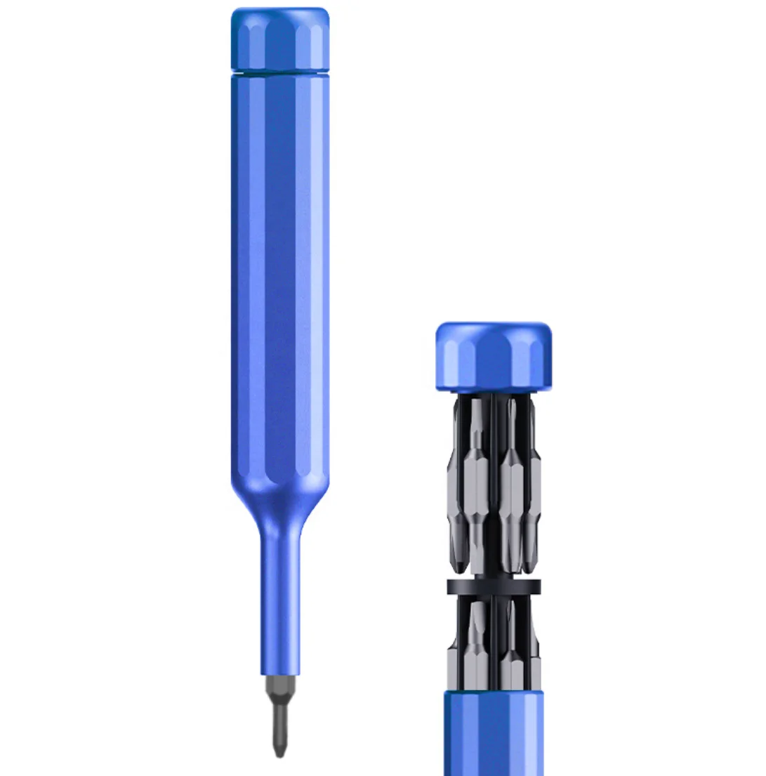 Mini Screwdriver Titanium Screwdriver 1/4 Inch Magnetic Screwdriver 7 In 1 S2 Alloy Steel Drill Bit Edc Home Repair Tools