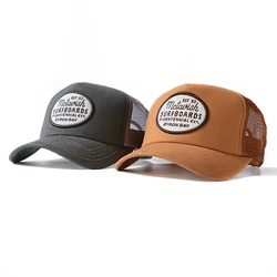 New Trends Vintage Adjustable Embroidered patches Gorras trucker cap hat For Men Cotton trucker cap