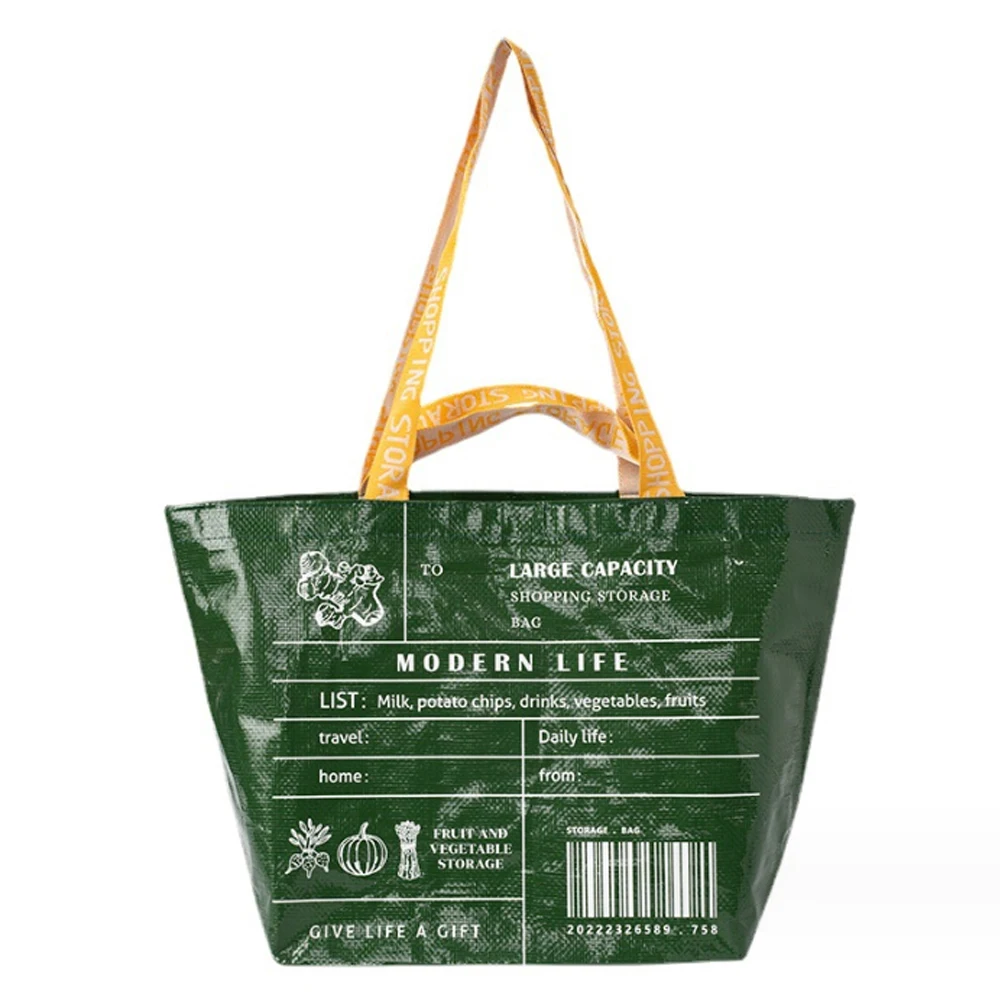 Top Quality Custom Digital Printing Design Large Capacity Waterproof Laminated Pp Woven Tyvek Tote Shopping Bags