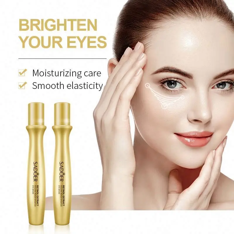 OEM SADOER custom private label retinol best sellers brightening anti aging niacinamide whitening face oil roll on eye serum