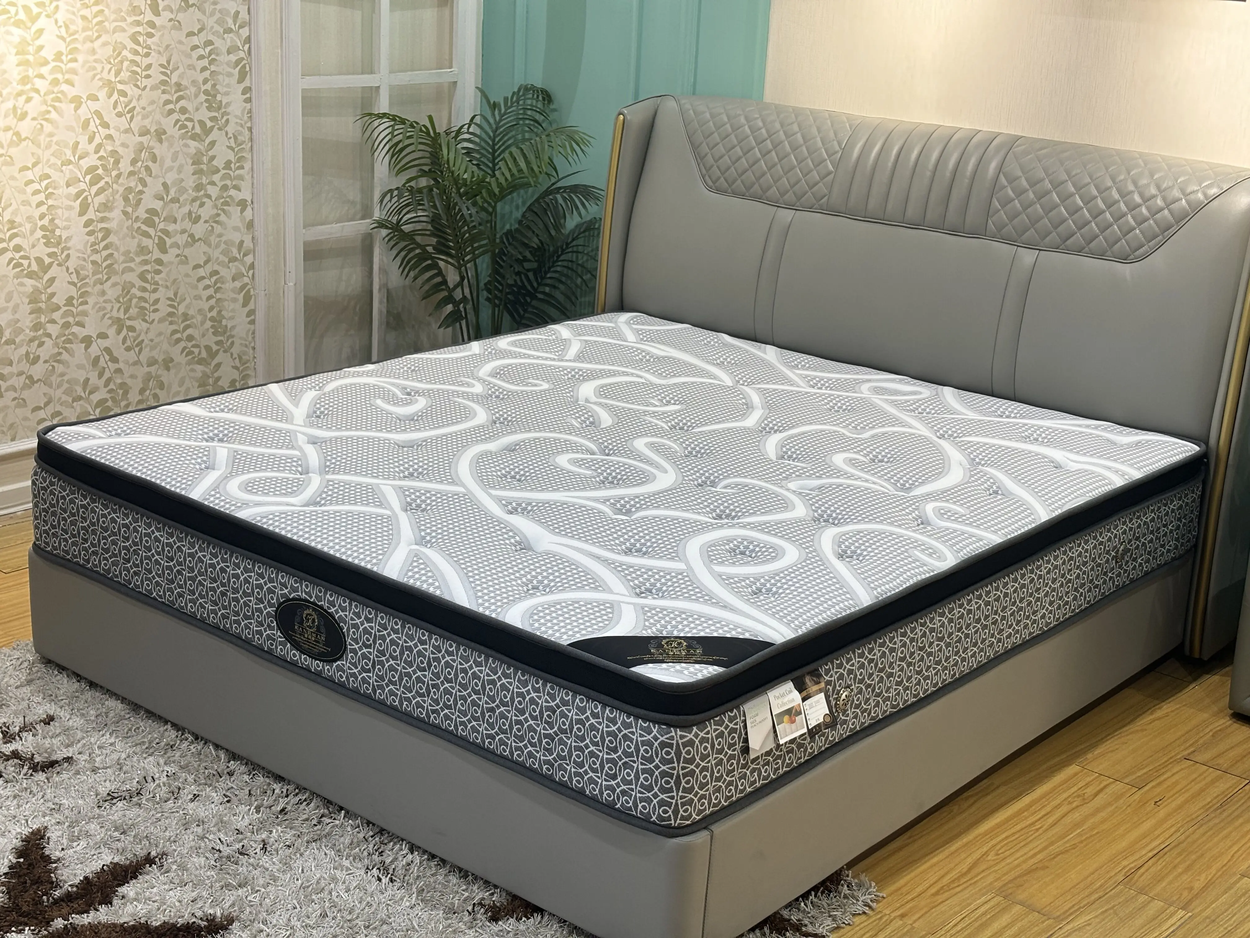 Buy from china cheap pocket spring mattress wholesale top quality mattress double pillow top spring coil mattresses colchones
