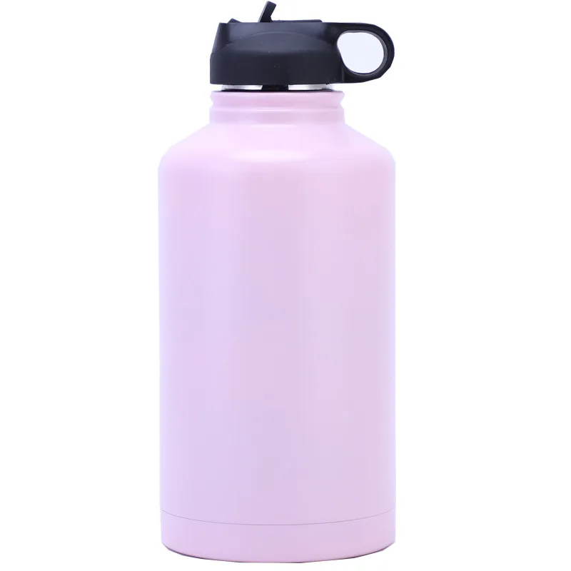 
64oz Insulated Sports 1L 2 Litre Wide Mouth Stainless Steel Water Bottle 