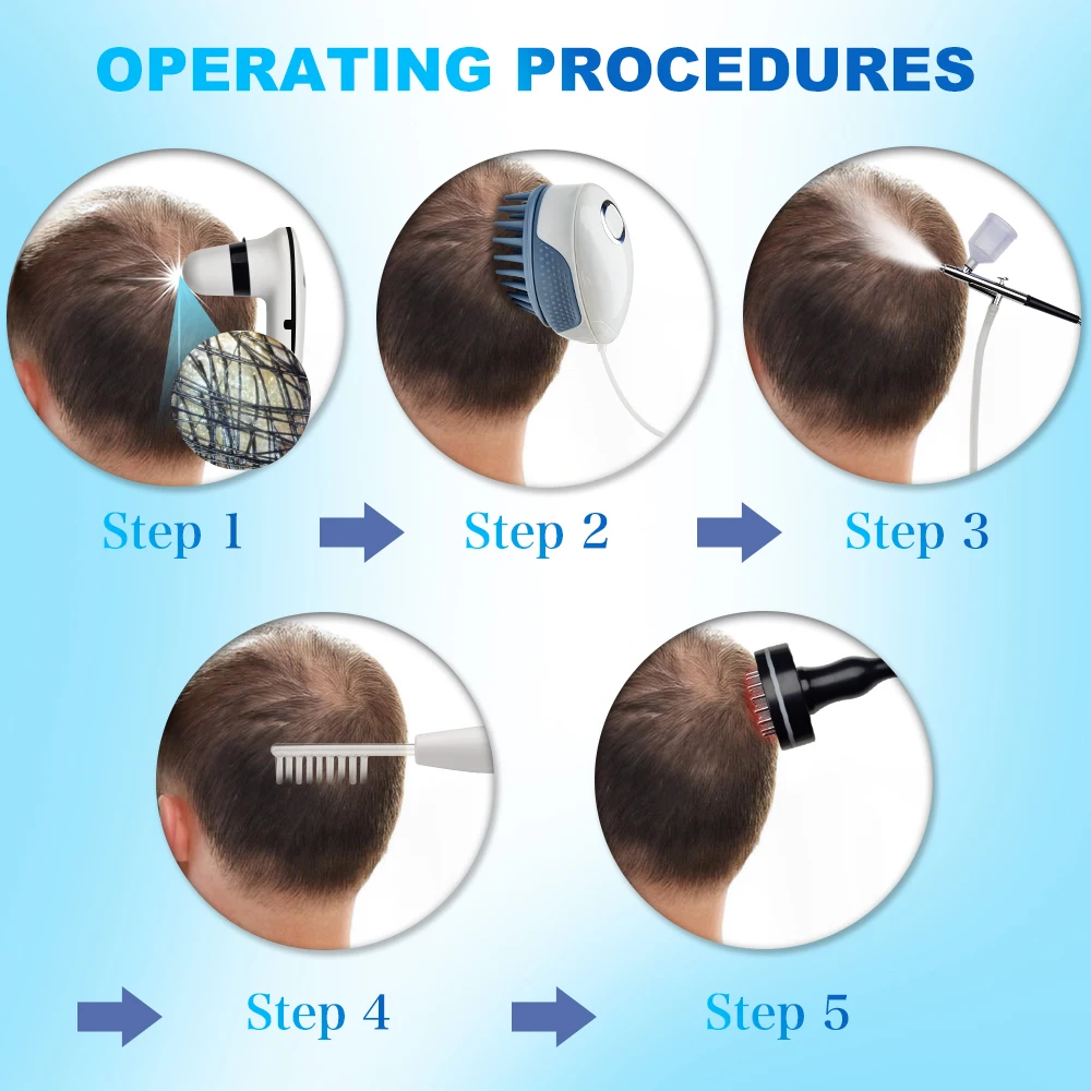 Scalp Care Electric Massage Comb For Hair Growth Hair Analyzer High Frequench Therapy Scalp Massager Hair Growth Machine