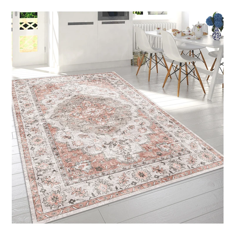 Living Room Carpet Polyester Printed Carpet 3D Rug Persian Design Large Size Indoor Carpet