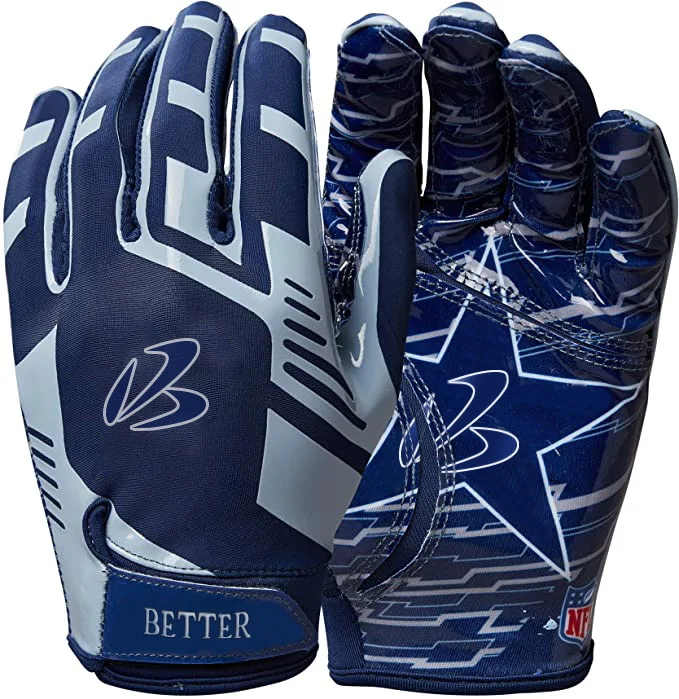 Новое поступление 2022, перчатки для футбольного ресивера НФЛ с заказным дизайном, перчатки для взрослых и детей для американского футбола на открытом воздухе, поставщик