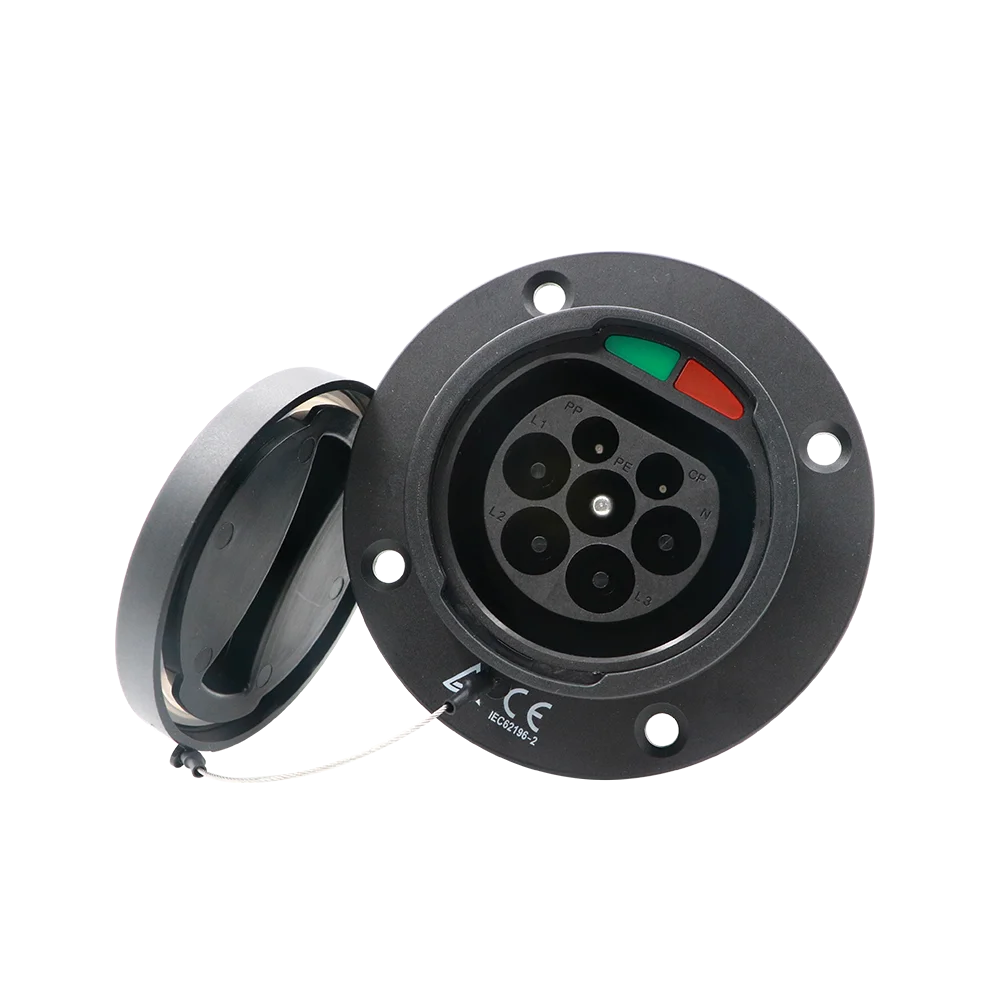 
 Блокировка гнездовой Розетки iec 62196-2 типа 2 для входа зарядной станции ev  