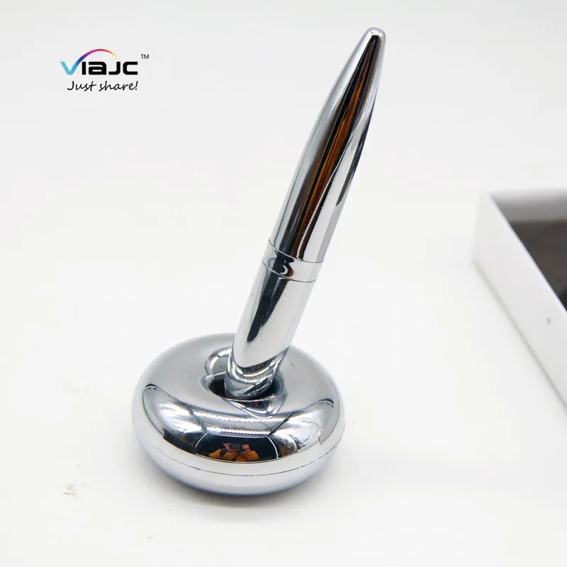 
custom printed diy shape office magnetic metal gift desk stand ball pens 