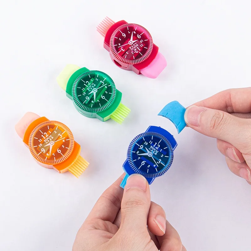 
Creative watch shape pencil sharpener with eraser 