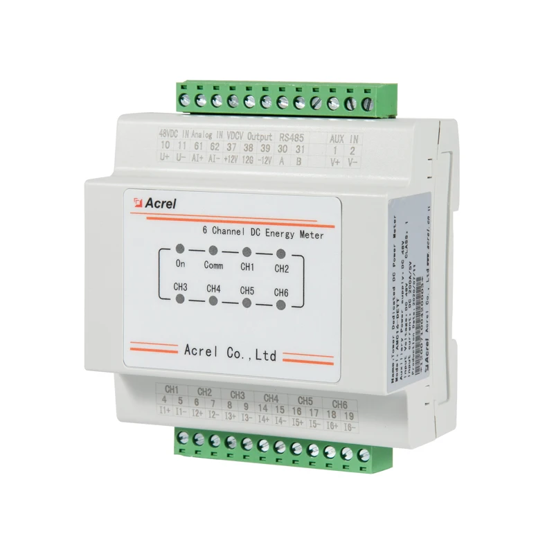 Acrel AMC16-DETT 1 channel RS485 6 Channels DC 6 channel Hall Sensors 5vdc Energy Power Meter Base Station 4G Tower -48VDC