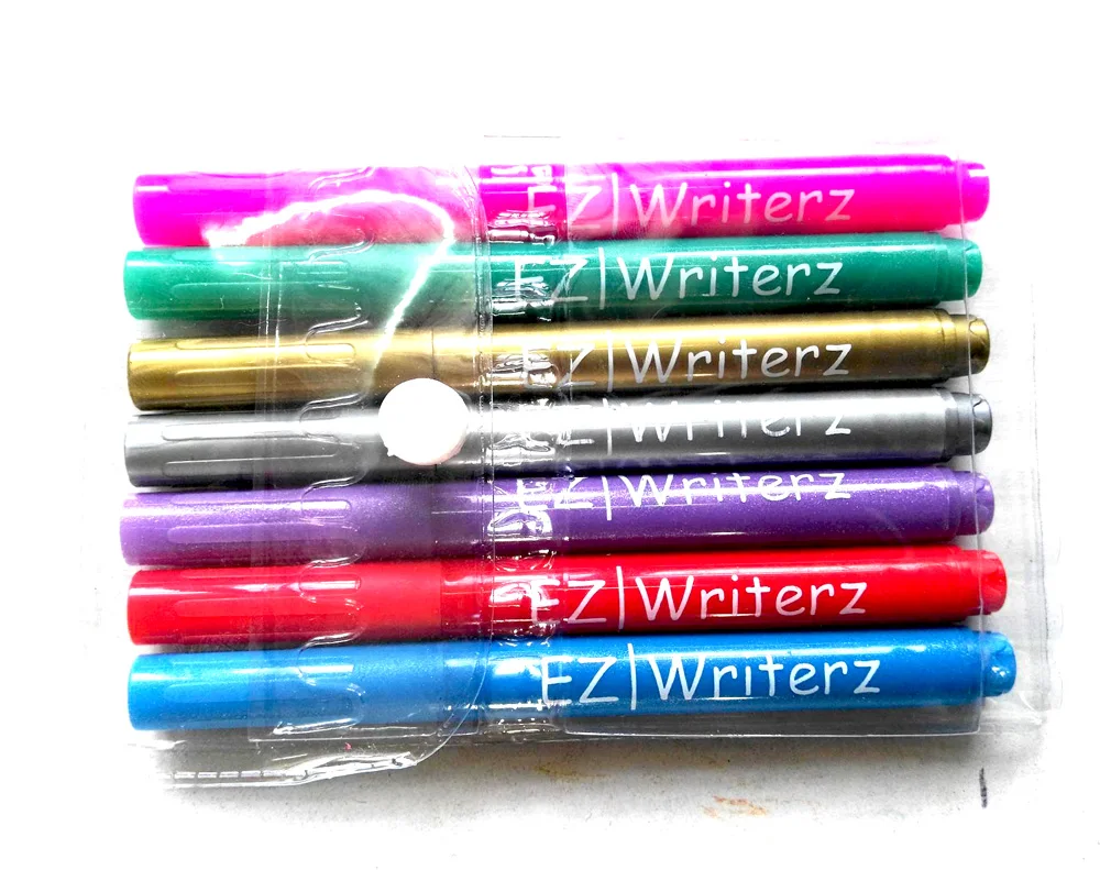 2022 Amazon popular metallic writing wet erasable  marker to write on glass DIY art