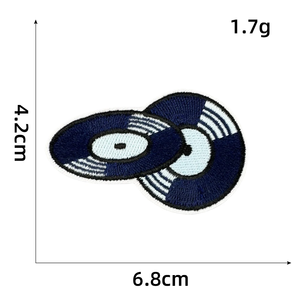 new lovely music theme iron on embroidery chenille guitar bag scarf disco decoration patches