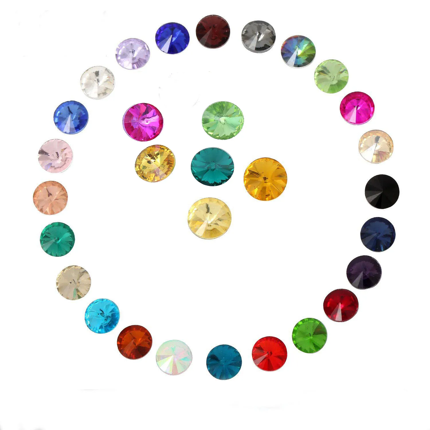 Lucky factory 8mm-20mm  top 5A quality fancy  point back crystal  fancy strass rivoli cristal for jewel