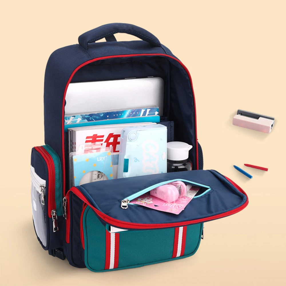 Primary Student Trolley Backpack Burden Relief Ridge Protection Cartoon Cute High Quality Kids School Bags for Boy Girl Backpack