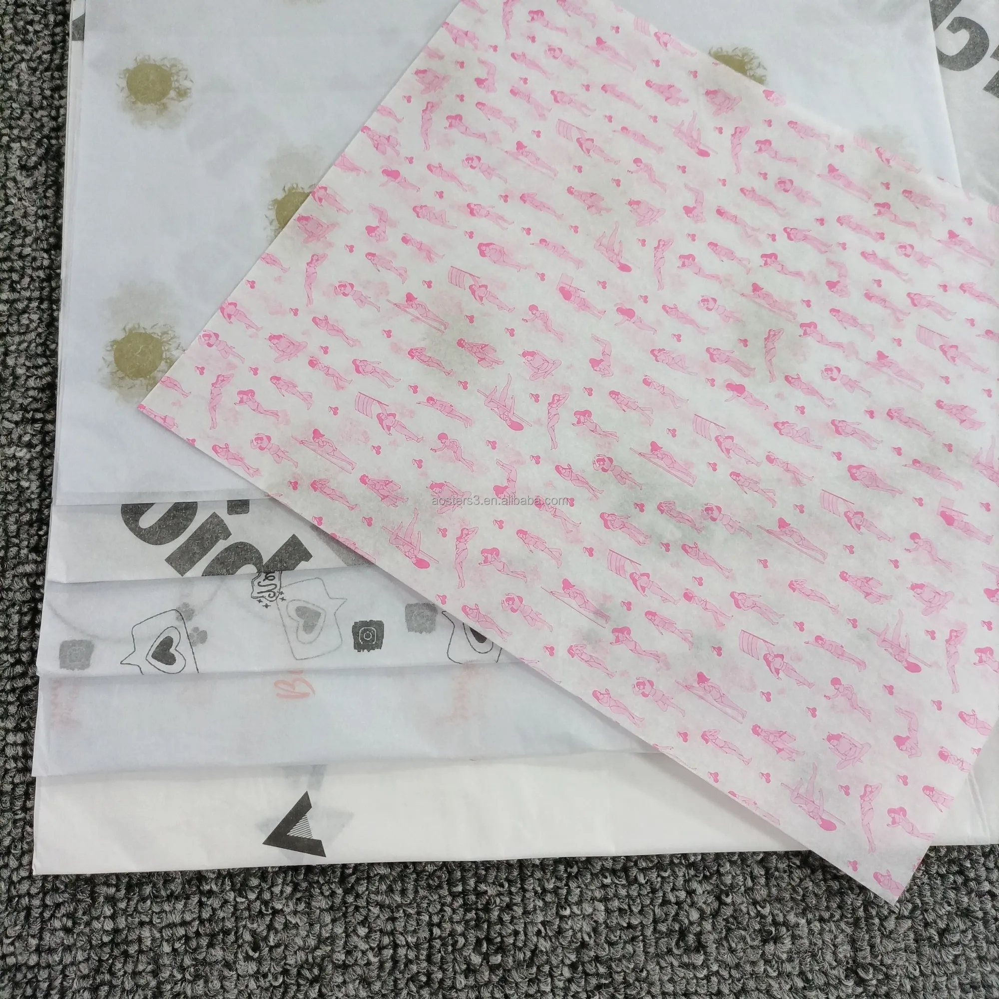 Custom clothing shoes with tissue paper packaging clothing white paper printing LOGO