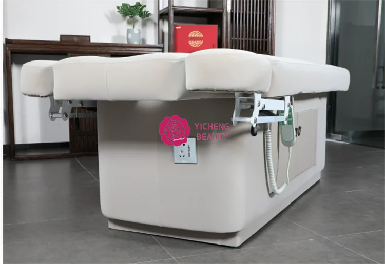 Yicheng beauty luxury 2 motor electric latex beauty massage bed lifting facial therapy bed for beauty salon with high quality