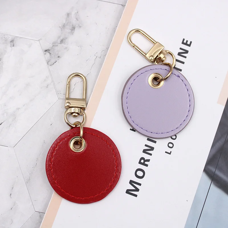 Wholesales colorful pu leather blank cat tag custom pet tag