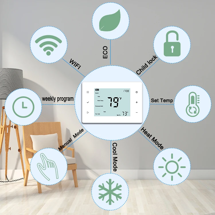 TOUPWELL/OEM wifi smart thermostat temperature controller luxury shower system for home