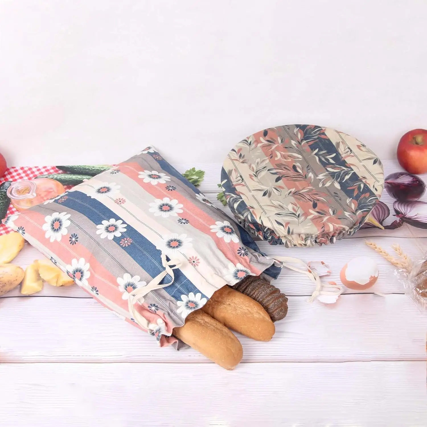 Beeswax Bread Bags for Homemade Bread Sourdough with Beeswax Bowl Cover Reusable Bread Bag