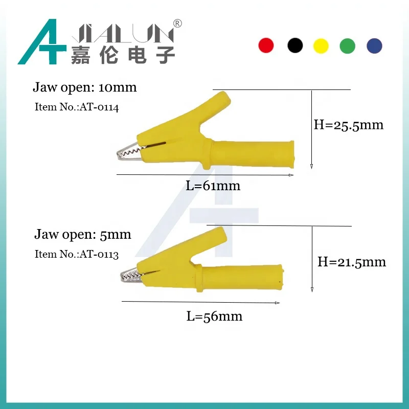 JIALUN Copper Multimeter Test Lead Probes Alligator Clips to 4MM Banana Jack Crocodile Clamp