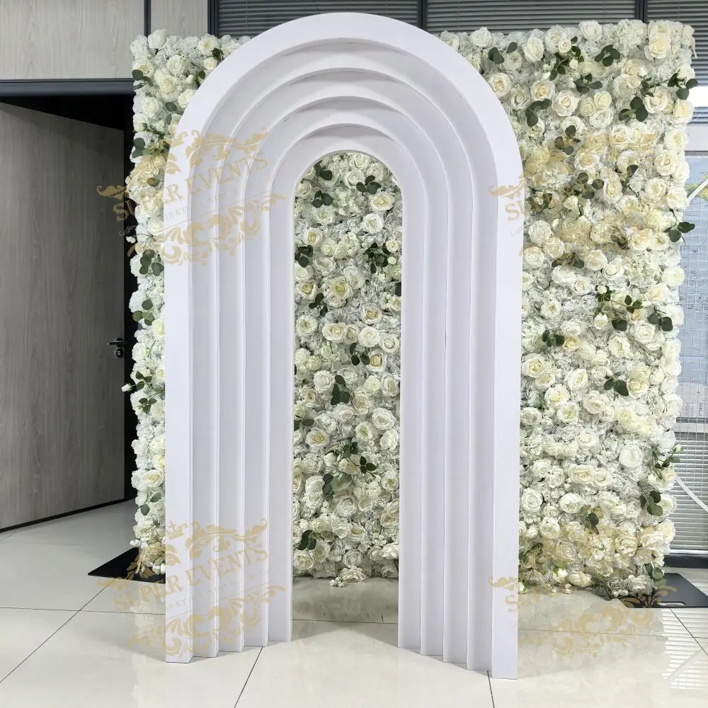 New Design Rainbow Arch Backdrop Wedding Baby Shower Event Party Stage Decoration White Arch Backdrop Stand Chiara Backdrop