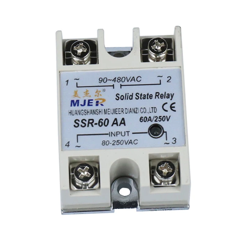 Mjer SSR-60AA  60A Single Phase control Solid State Relay Screw Mount SSR 60AA