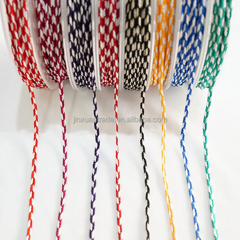 Secondary Color 3mm polyester Soutache Cord Garment Bag Decoration Flat String Braid Cord