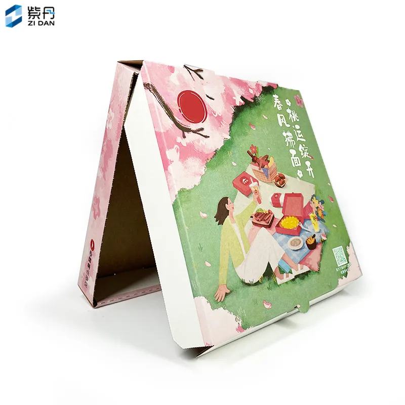 Zidan New Design Hexagonal 10 Inch Packaging Aluminum Foil Insulation Printing Pizza Box Price Hexagon Pizza Box