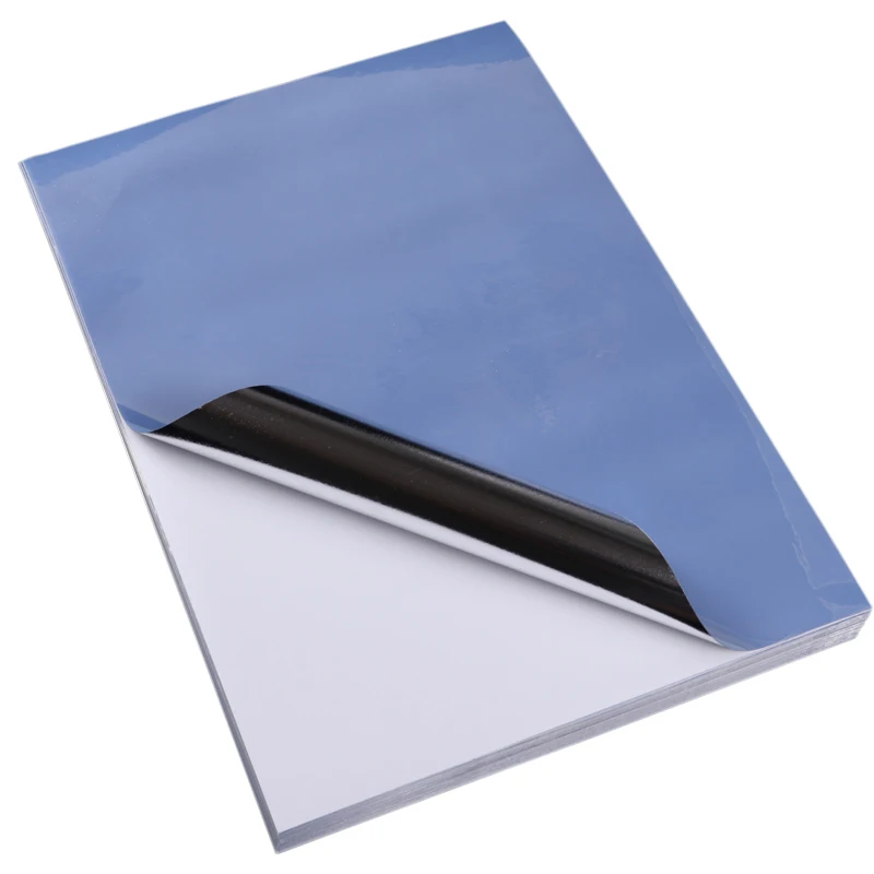 Gloss Silver PET A4 Size Adhesive Sticker Paper Compatible For Inkjet Printer