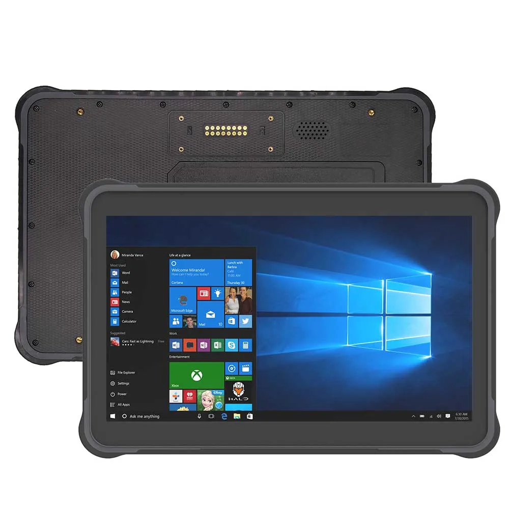 10' win10 pro intel celeron rugged tablet N5100 8G ram 256G rom 4G lte front NFC wifi GPS BT RJ45 RS232 2D barcode scanner