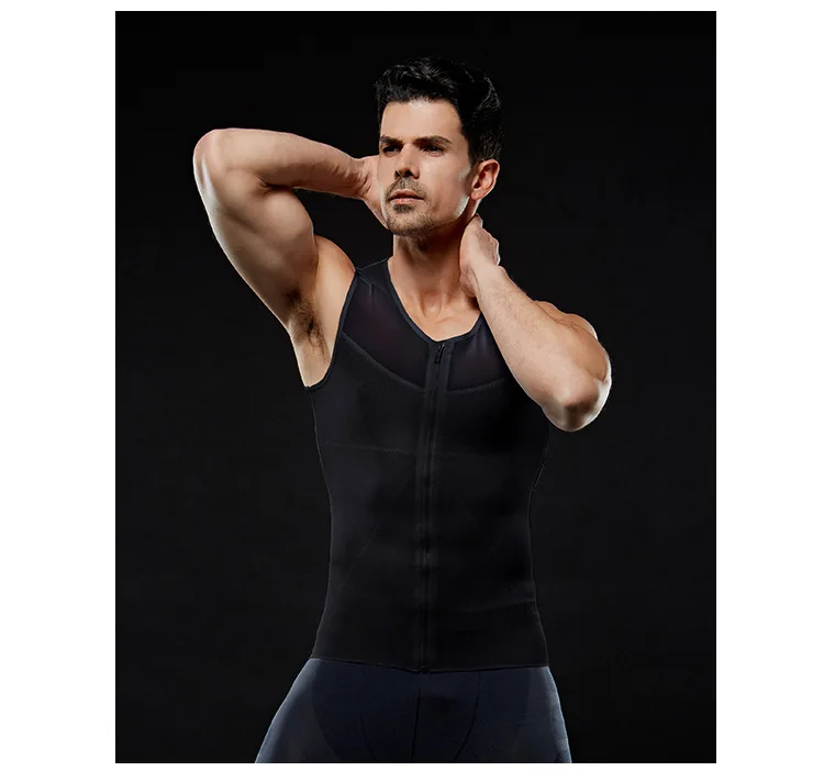
Mens Slimming Body Shaper Gynecomastia Compression Shirts Tummy Control Shapewear Chest Abs Slim Vest Waist Trainer Male Corset 