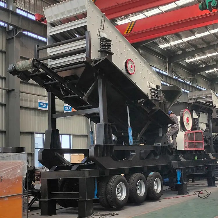 Aimix 4in 1 Jaw Crusher Cone Crusher Impact Crusher Hammer Stone Mobile Crushing Production Line Price