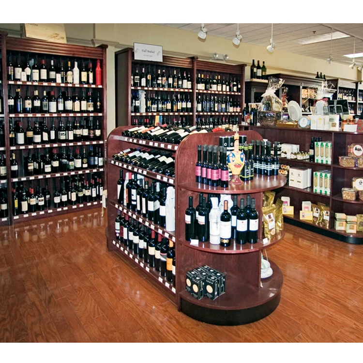 Customized LUX Modern Commercial Wine Store Design Modern Wine Display Cabinet Decoration Furniture