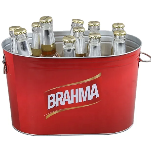 rectangular metal ice bucket wine cooler 10 liter beer bucket