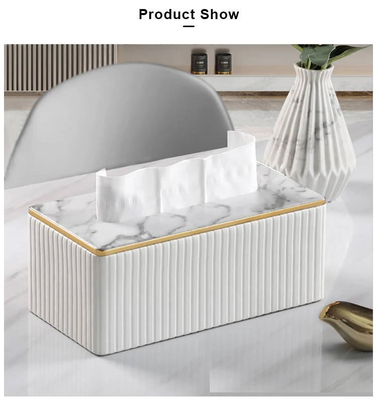 MAVOBO New Arrival Luxury Kitchen Bathroom Office Home Decor Black Leather Tissue Holder