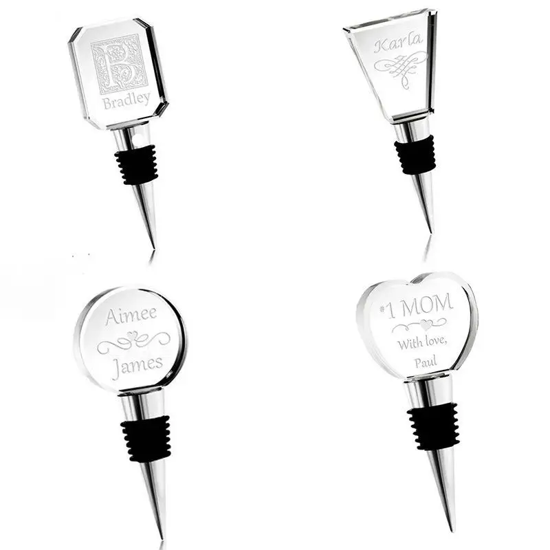 Best Selling Inner crystal carving wine stopper Factory wholesale Crystal glass Wholesale Wine Stopper