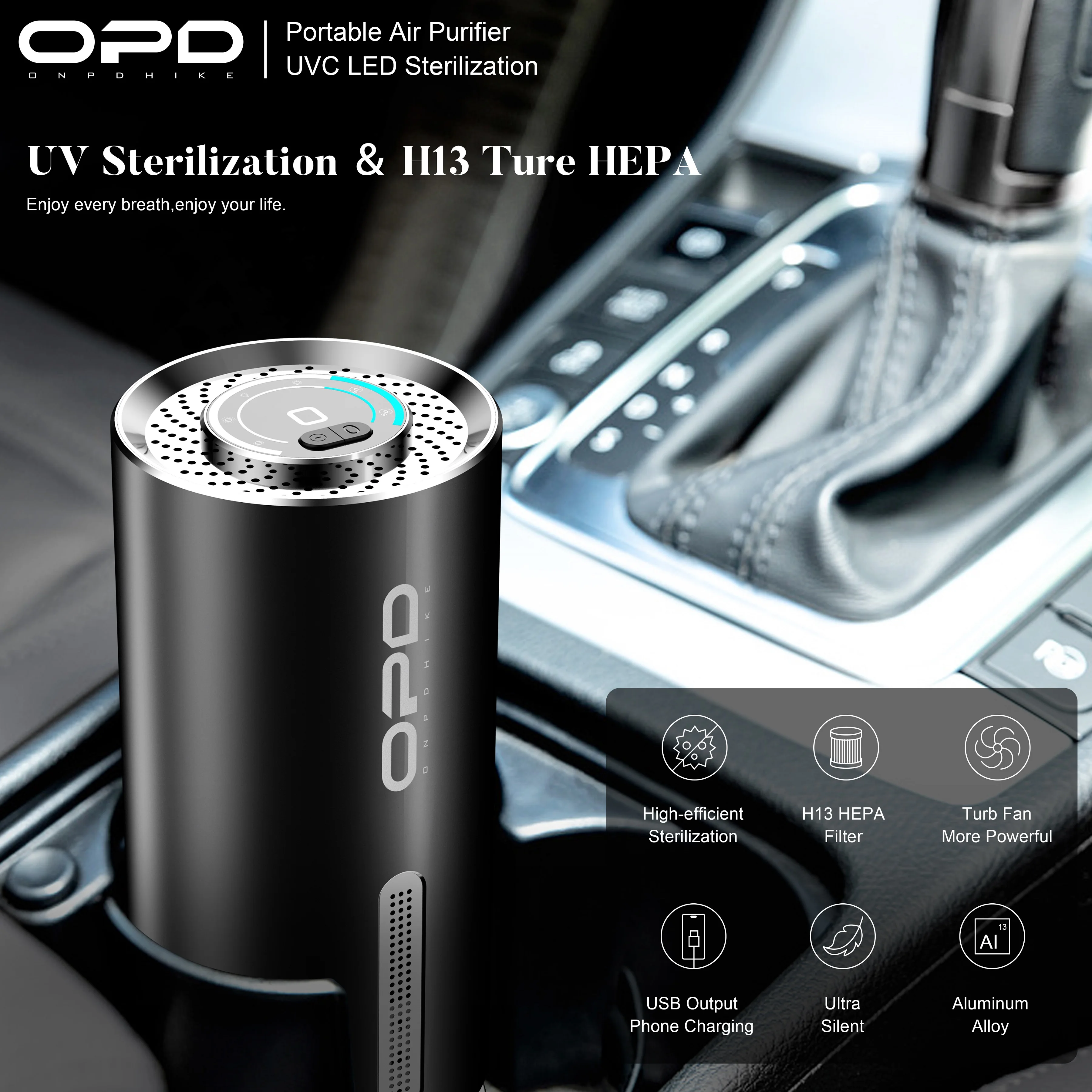 
Cheap Portable Mini Car With Battery For Room Ionizer Hepa Plasma Wearable Air Purifier 