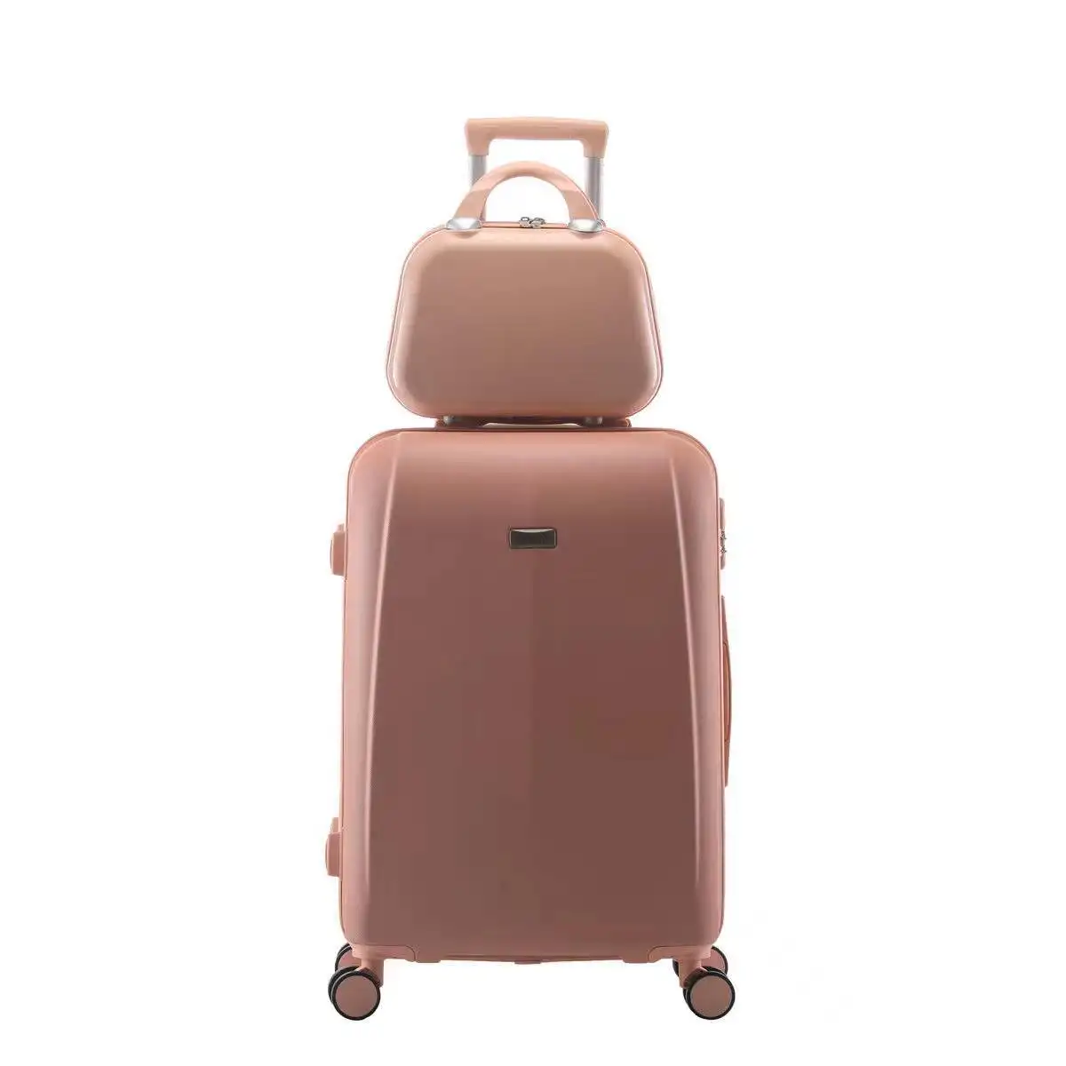 Travel Bags pink Luggage Sets Trolley Suitcase 4 Wheels Women Luggage Set 2 pieces Travel Bag Abs Trolley Luggage Set