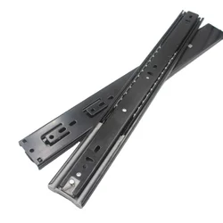 HOONE 3 Fold Jieyang Hardware Channel Push Open Soft Close Full Extention One Cabinet Drawer Slides