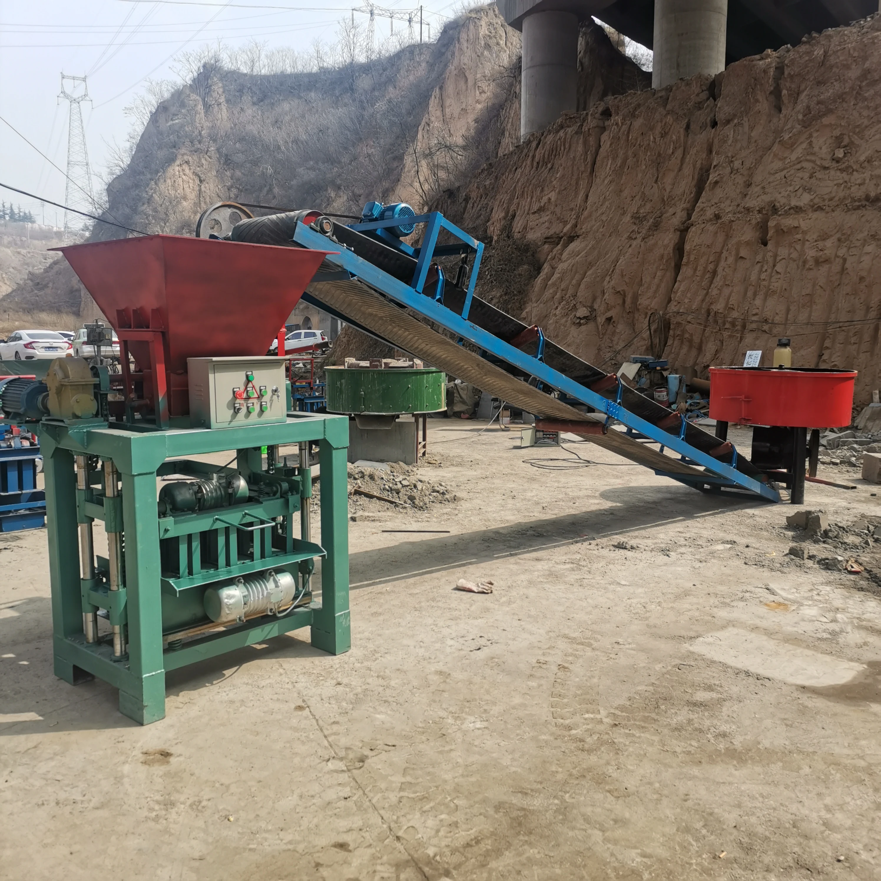 Cement Block Making Machine 4-35 Concrete Block Machine Cement Brick Making  Hollow Block Making Machine
